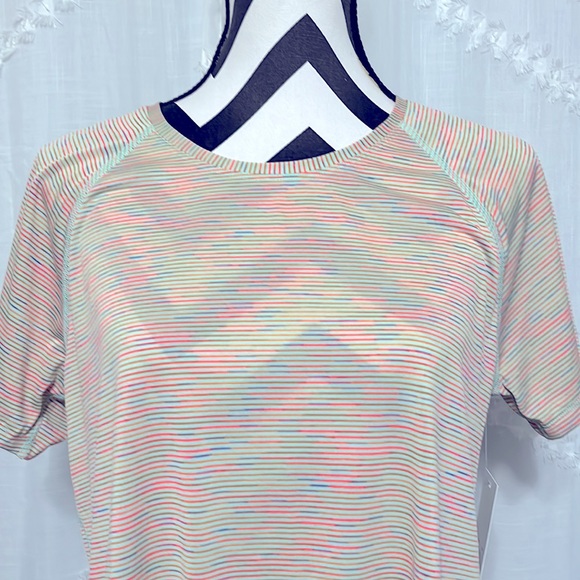 5/$25 Tek Gear Performance Core Mint Space Dye Crewneck Tee Size Large - Picture 2 of 9